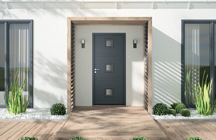 Nouveaux blocs portes d'entrée de maison individuelle