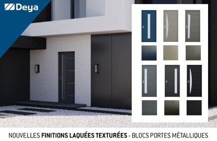 Blocs portes métalliques : Finitions laquées texturées